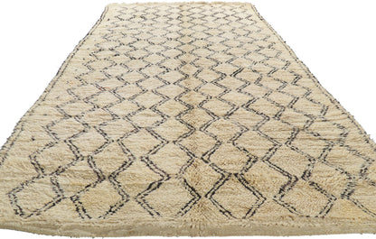 6 x 13 Vintage Moroccan Beni Ourain Rug 21390
