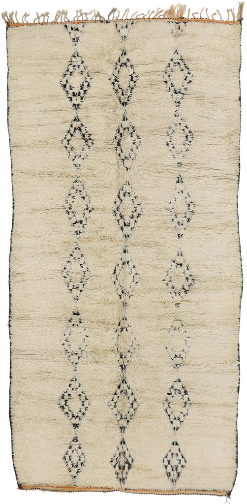 7 x 14 Vintage Moroccan Beni Ourain Rug 21391