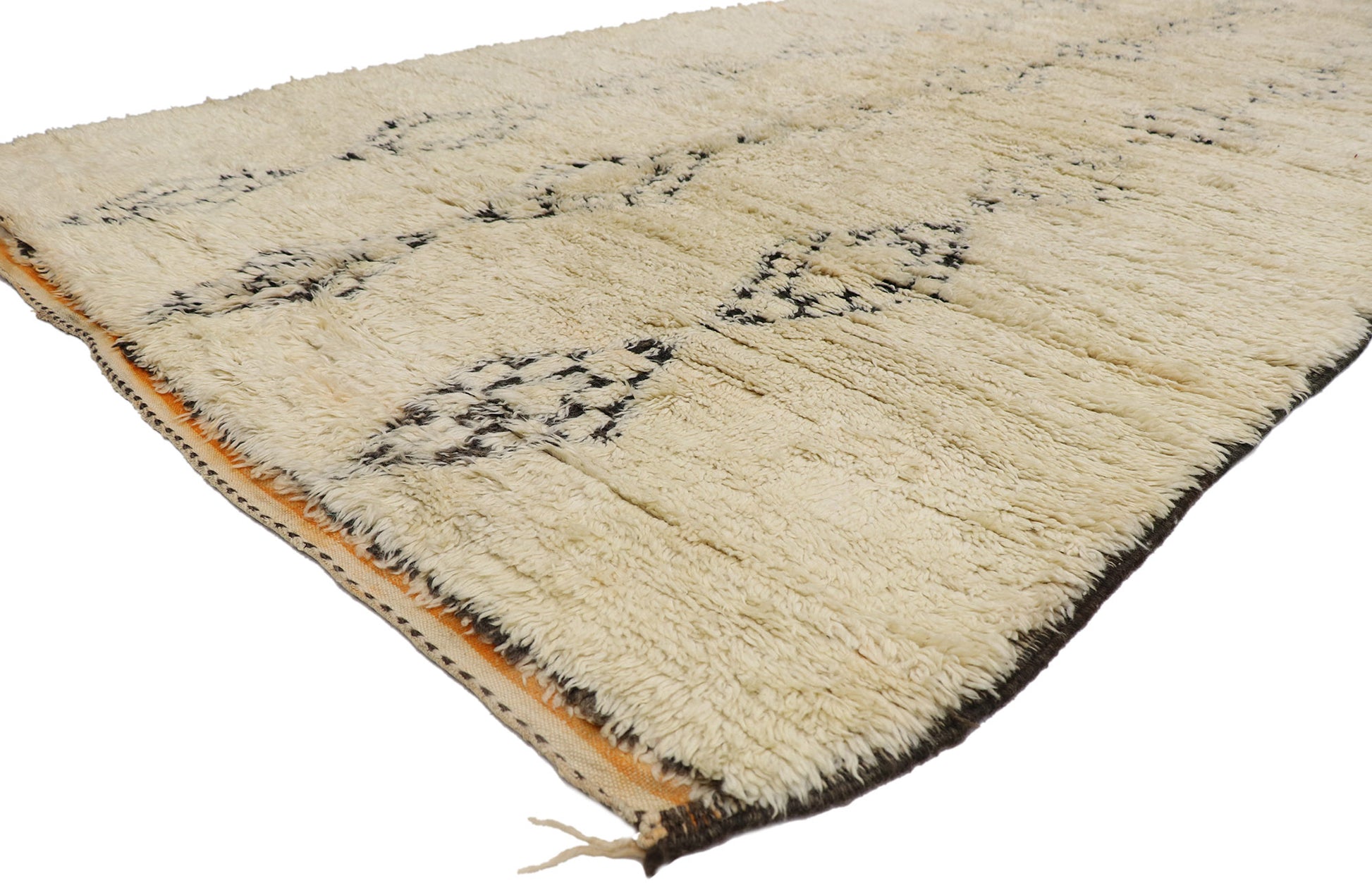 7 x 14 Vintage Moroccan Beni Ourain Rug 21391