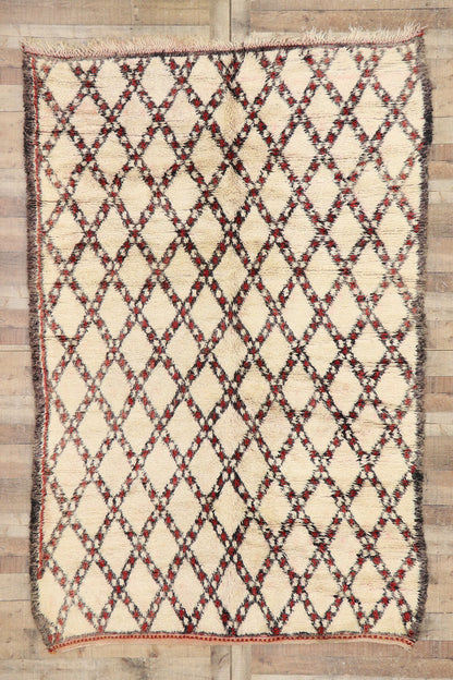 6 x 9 Vintage Moroccan Beni Ourain Rug 21392