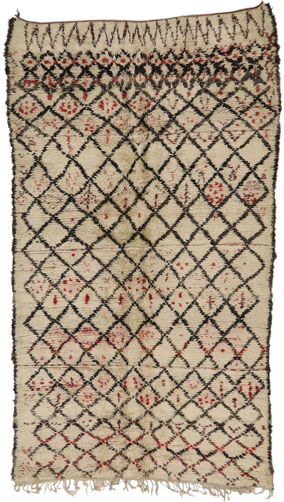 7 x 11 Vintage Moroccan Beni Ourain Rug 21394
