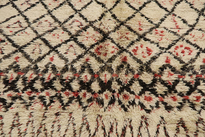 7 x 11 Vintage Moroccan Beni Ourain Rug 21394