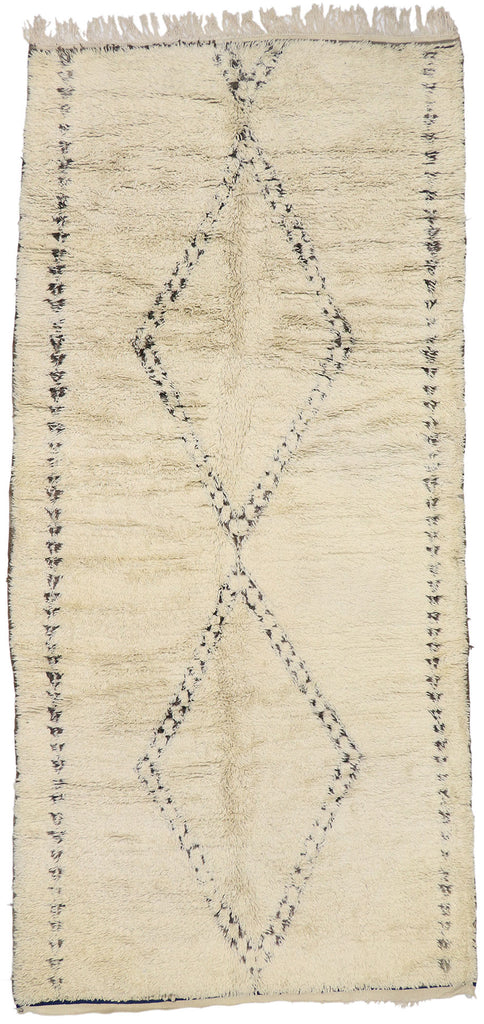 7 x 14 Vintage Moroccan Beni Ourain Rug 21395