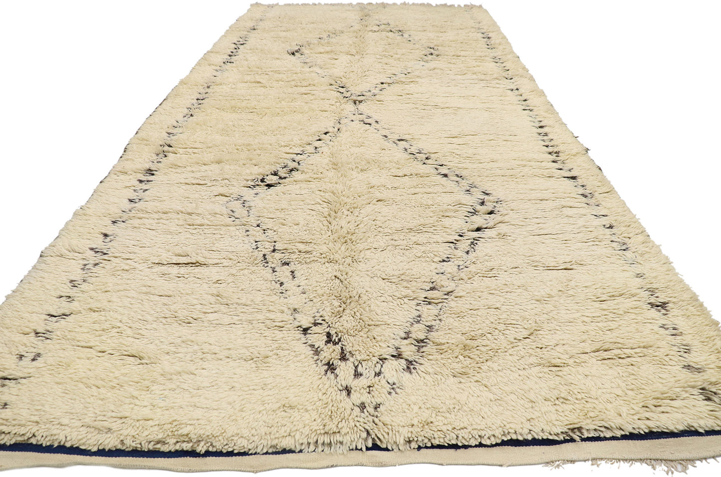 7 x 14 Vintage Moroccan Beni Ourain Rug 21395