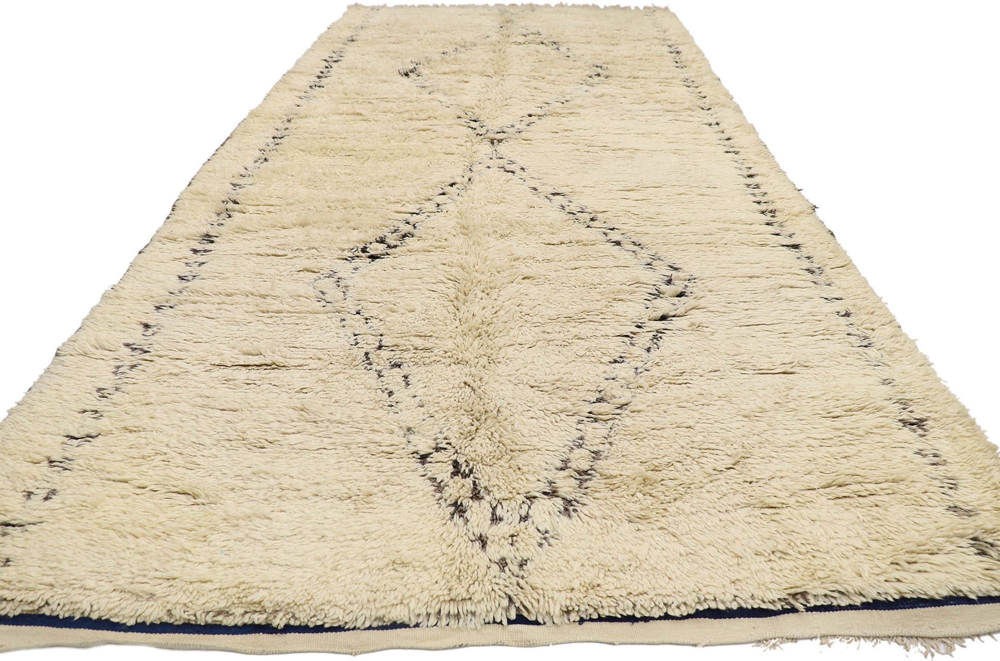 7 x 14 Vintage Moroccan Beni Ourain Rug 21395