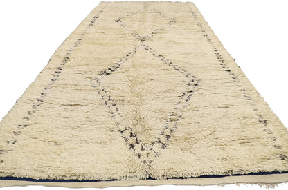 7 x 14 Vintage Moroccan Beni Ourain Rug 21395