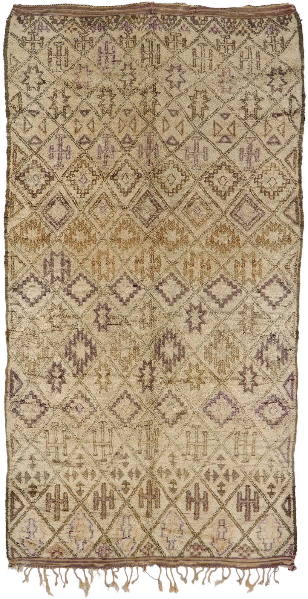 7 x 12 Vintage Moroccan Beni Ourain Rug 21401