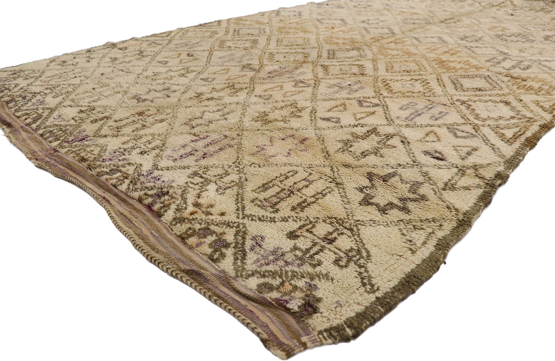 7 x 12 Vintage Moroccan Beni Ourain Rug 21401