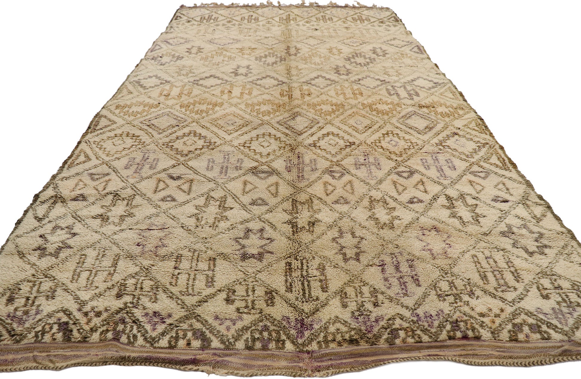 7 x 12 Vintage Moroccan Beni Ourain Rug 21401