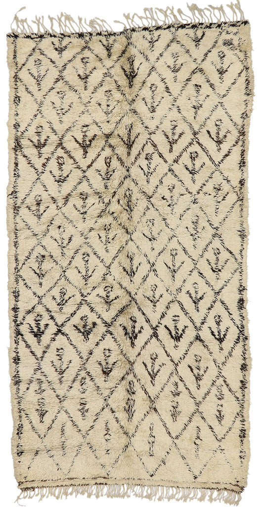 7 x 14 Vintage Moroccan Beni Ourain Rug 21403
