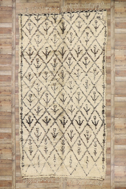 7 x 14 Vintage Moroccan Beni Ourain Rug 21403