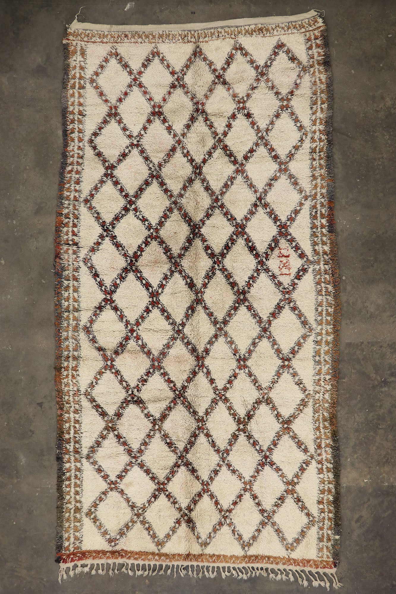 8 x 15 Vintage Beni Ourain Moroccan Rug 21405
