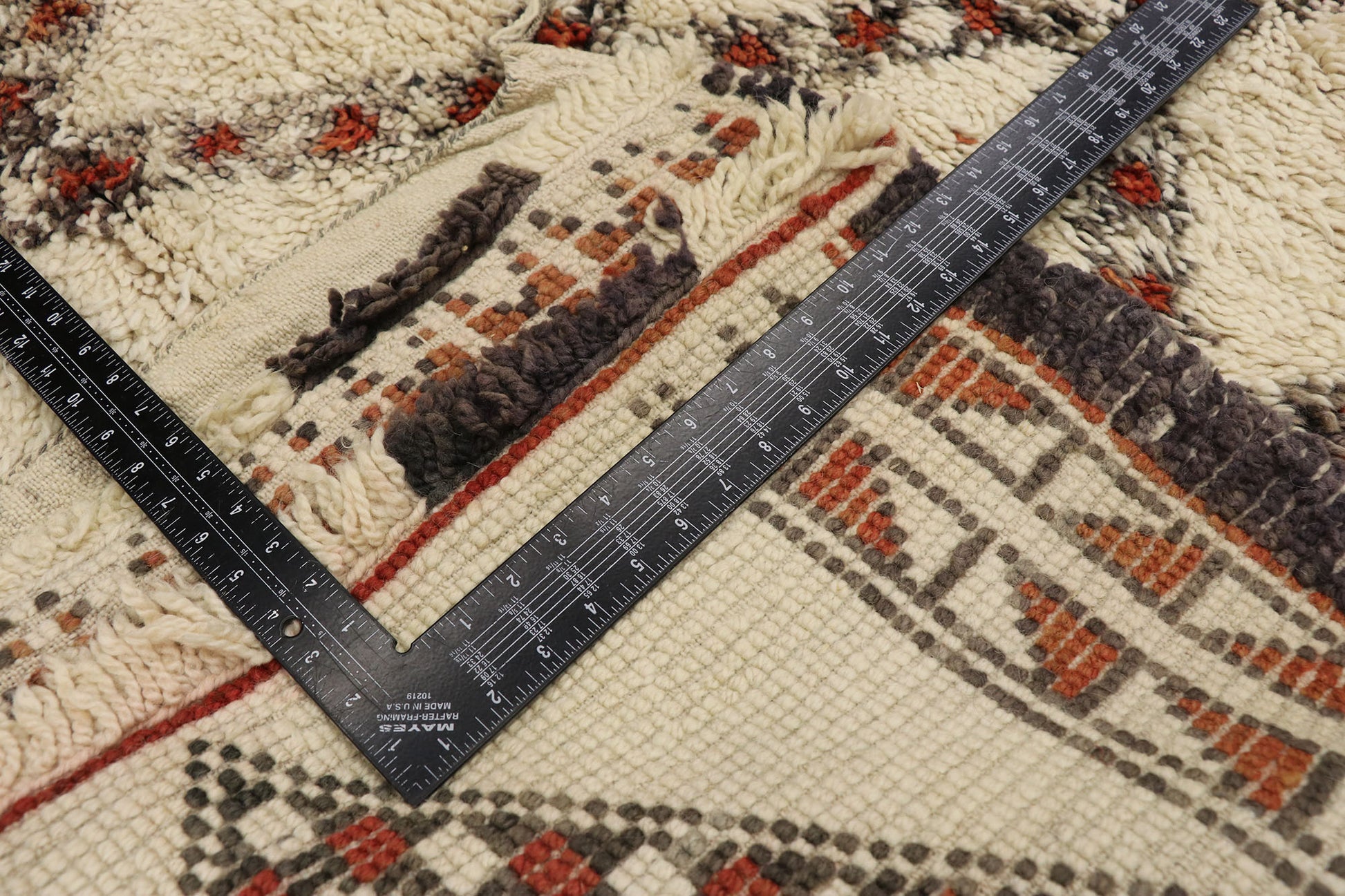 8 x 15 Vintage Beni Ourain Moroccan Rug 21405