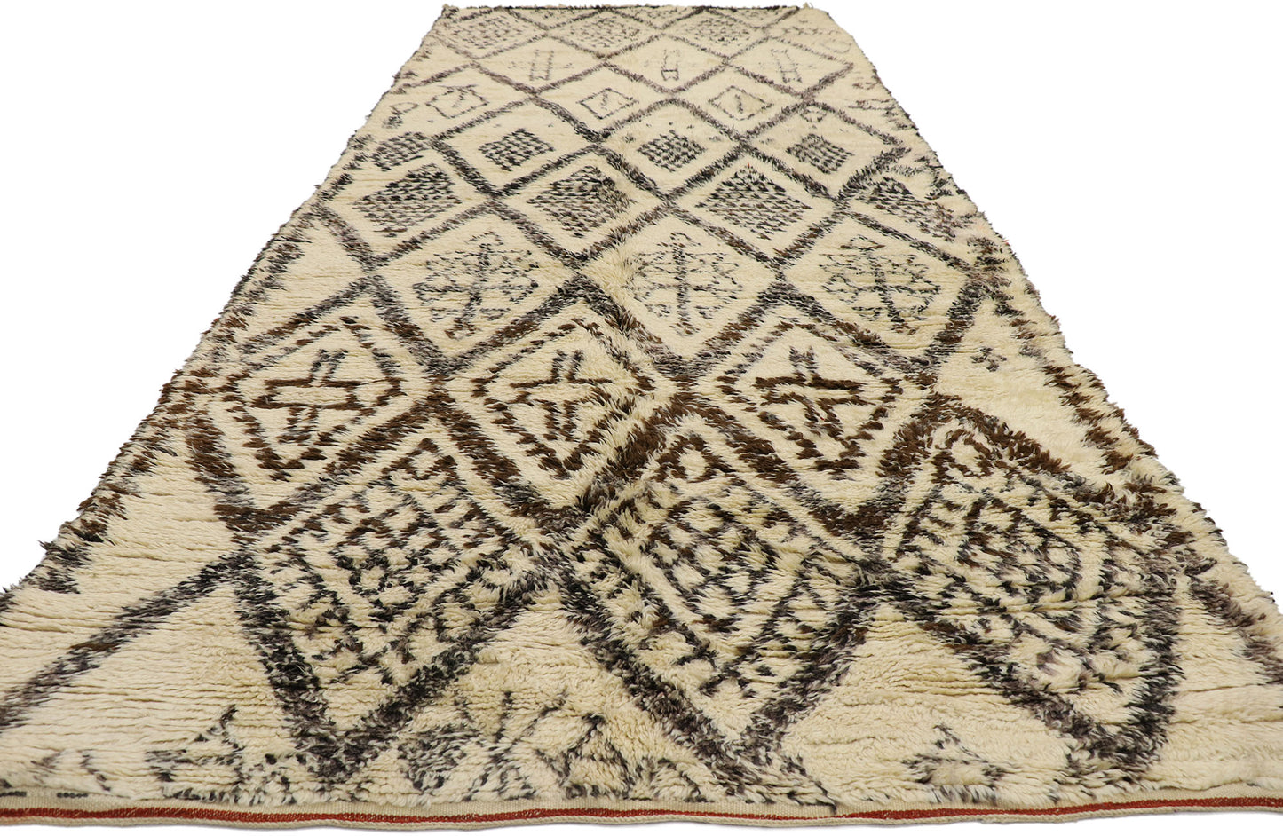 6 x 14 Vintage Moroccan Beni Ourain Rug 21406