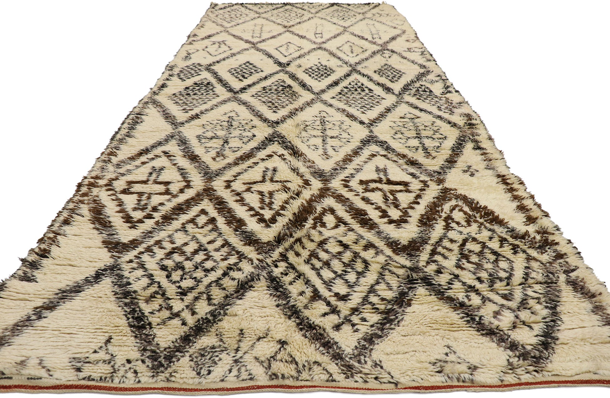 6 x 14 Vintage Moroccan Beni Ourain Rug 21406