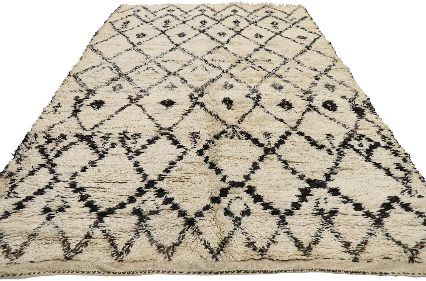 7 x 10 Vintage Beni Ourain Moroccan Rug 21409