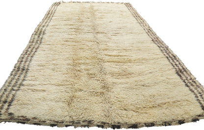 6 x 13 Vintage Moroccan Beni Ourain Rug 21410