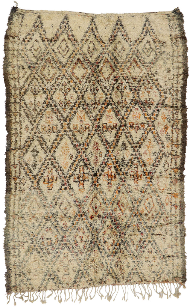 7 x 10 Vintage Moroccan Beni Ourain Rug 21412