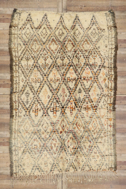 7 x 10 Vintage Moroccan Beni Ourain Rug 21412