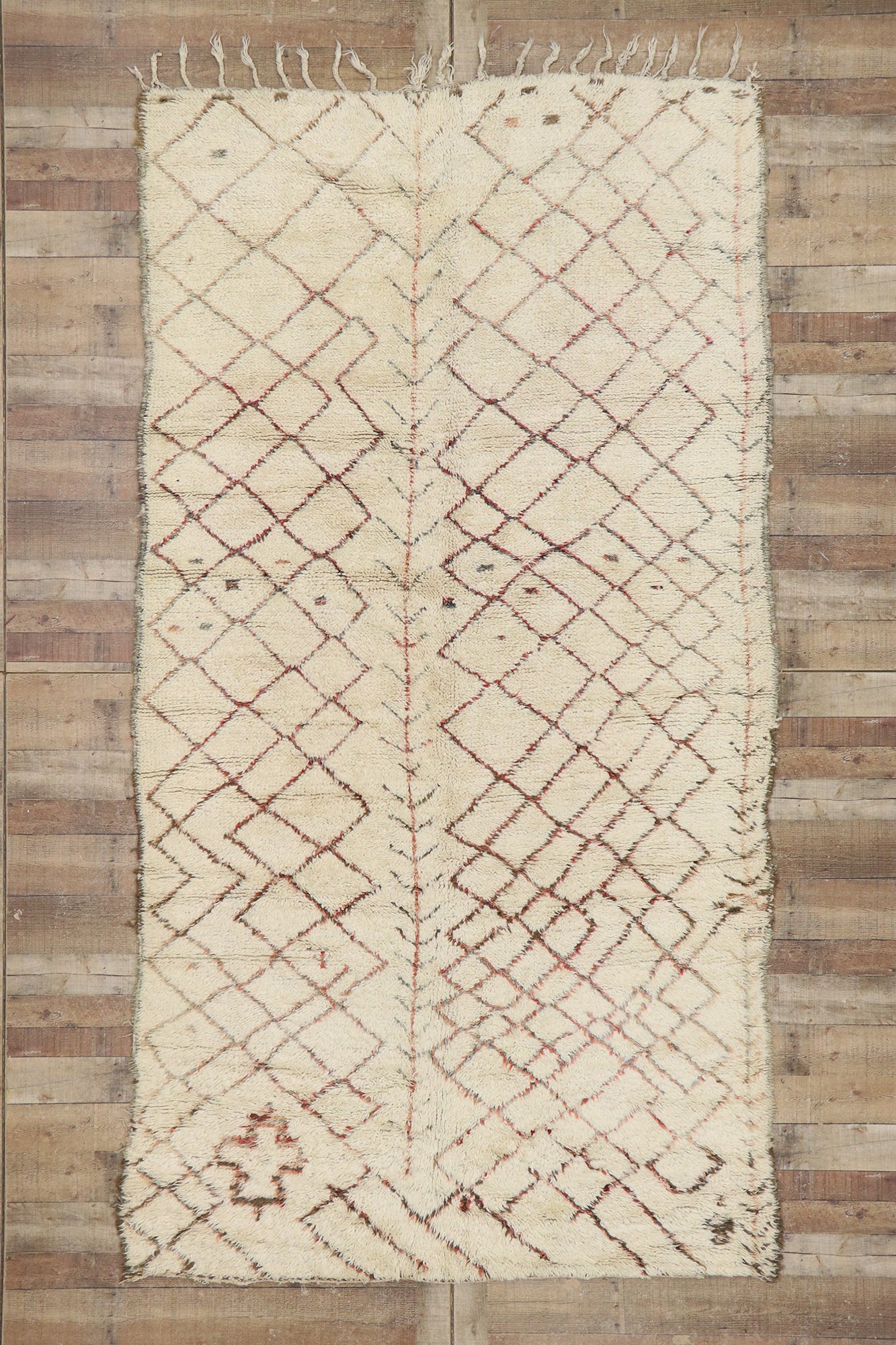 6 x 11 Vintage Moroccan Beni Ourain Rug 21413