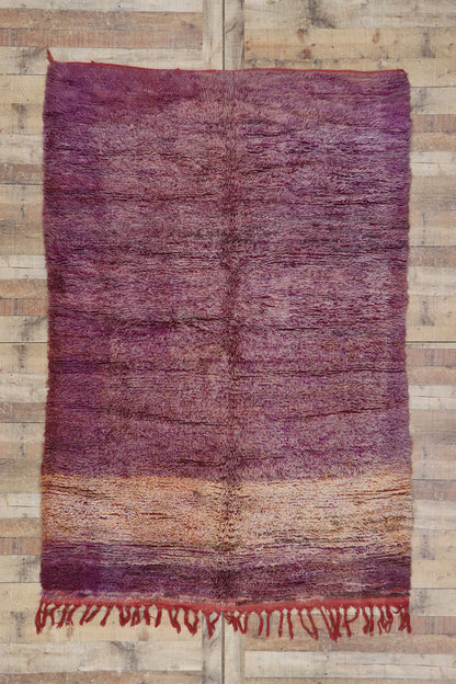 6 x 8 Vintage Purple Beni Mrirt Moroccan Rug 21425