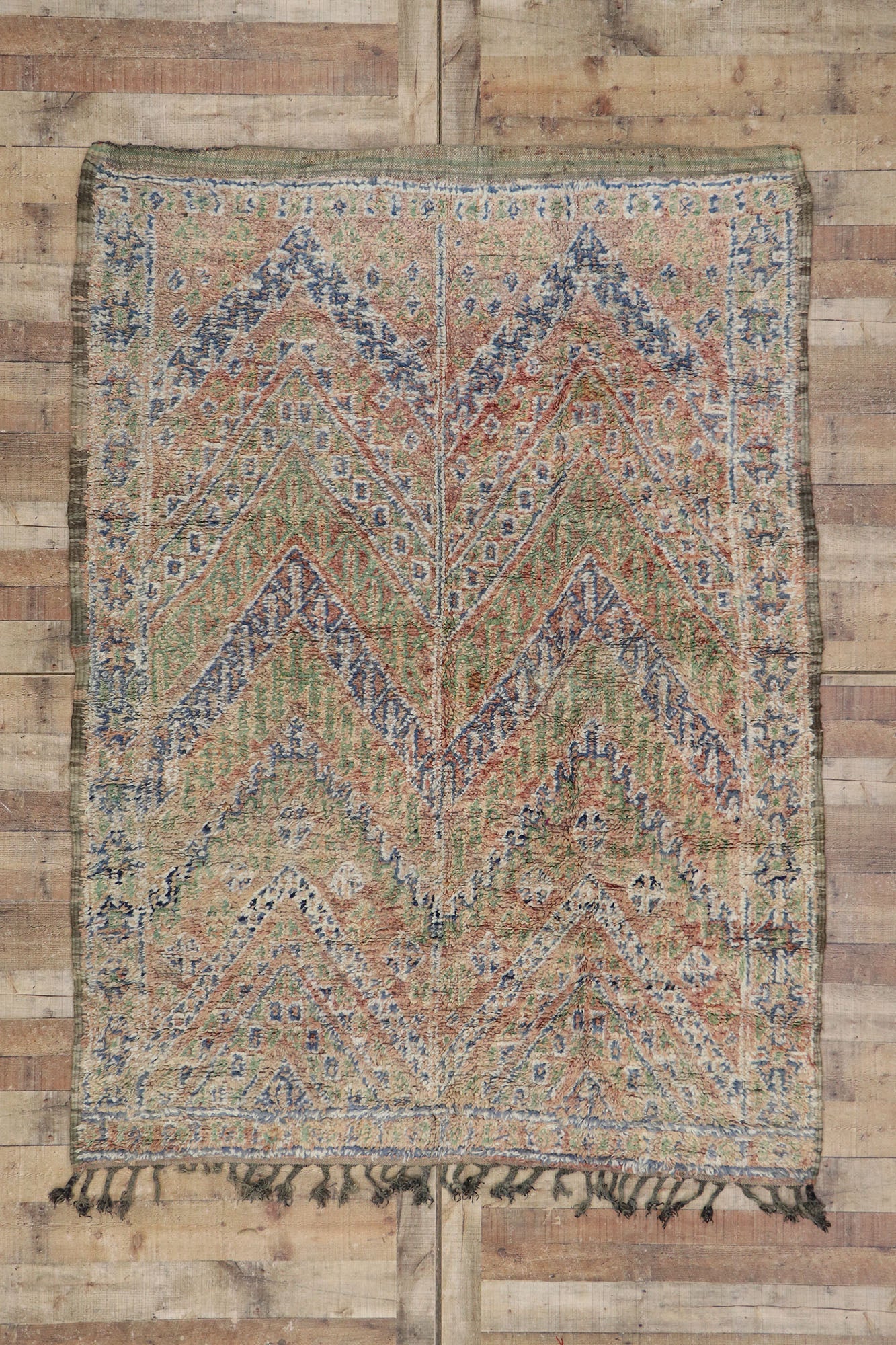 6 x 8 Vintage Beni MGuild Moroccan Rug 21428