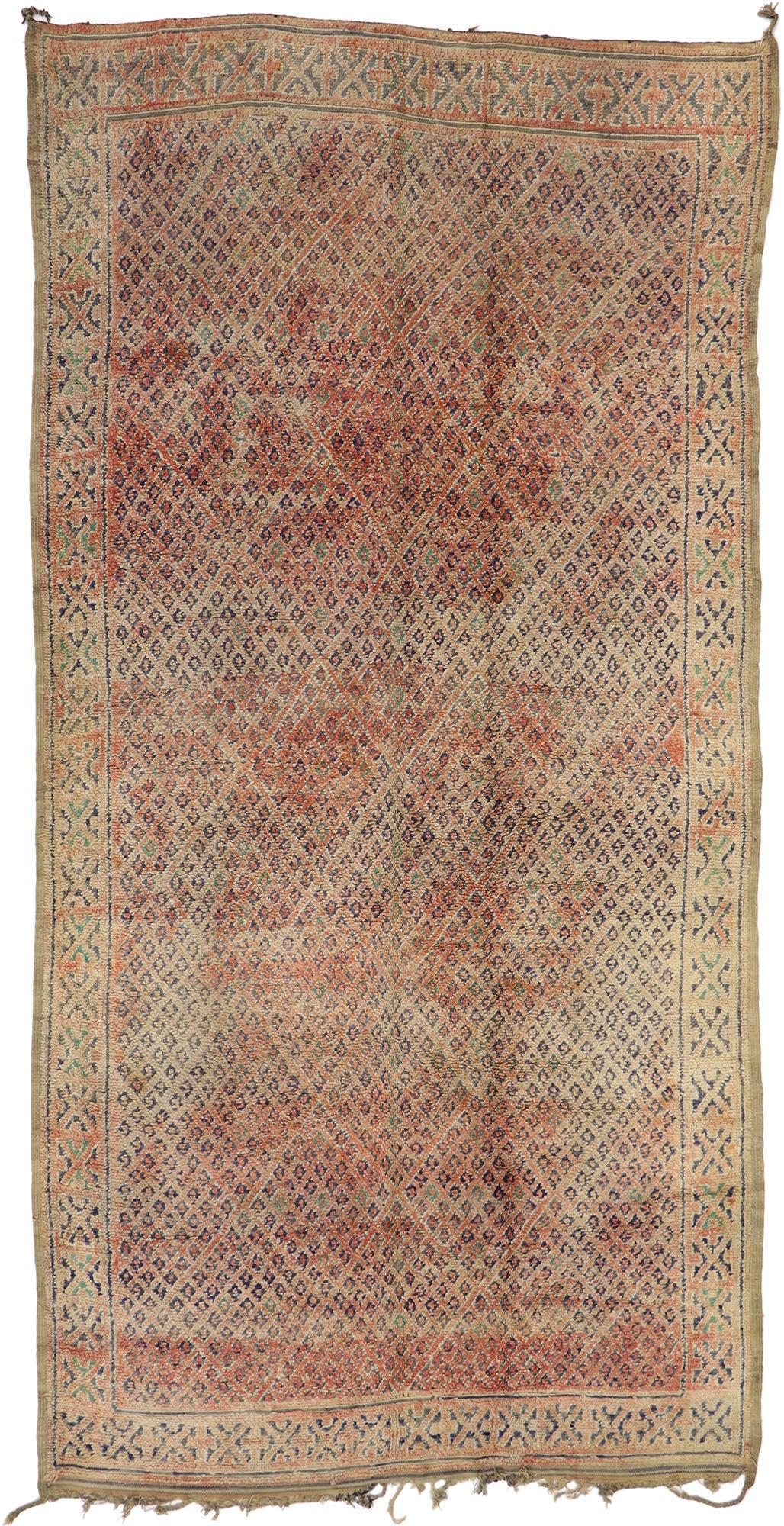 7 x 14 Vintage Beni MGuild Moroccan Rug 21438