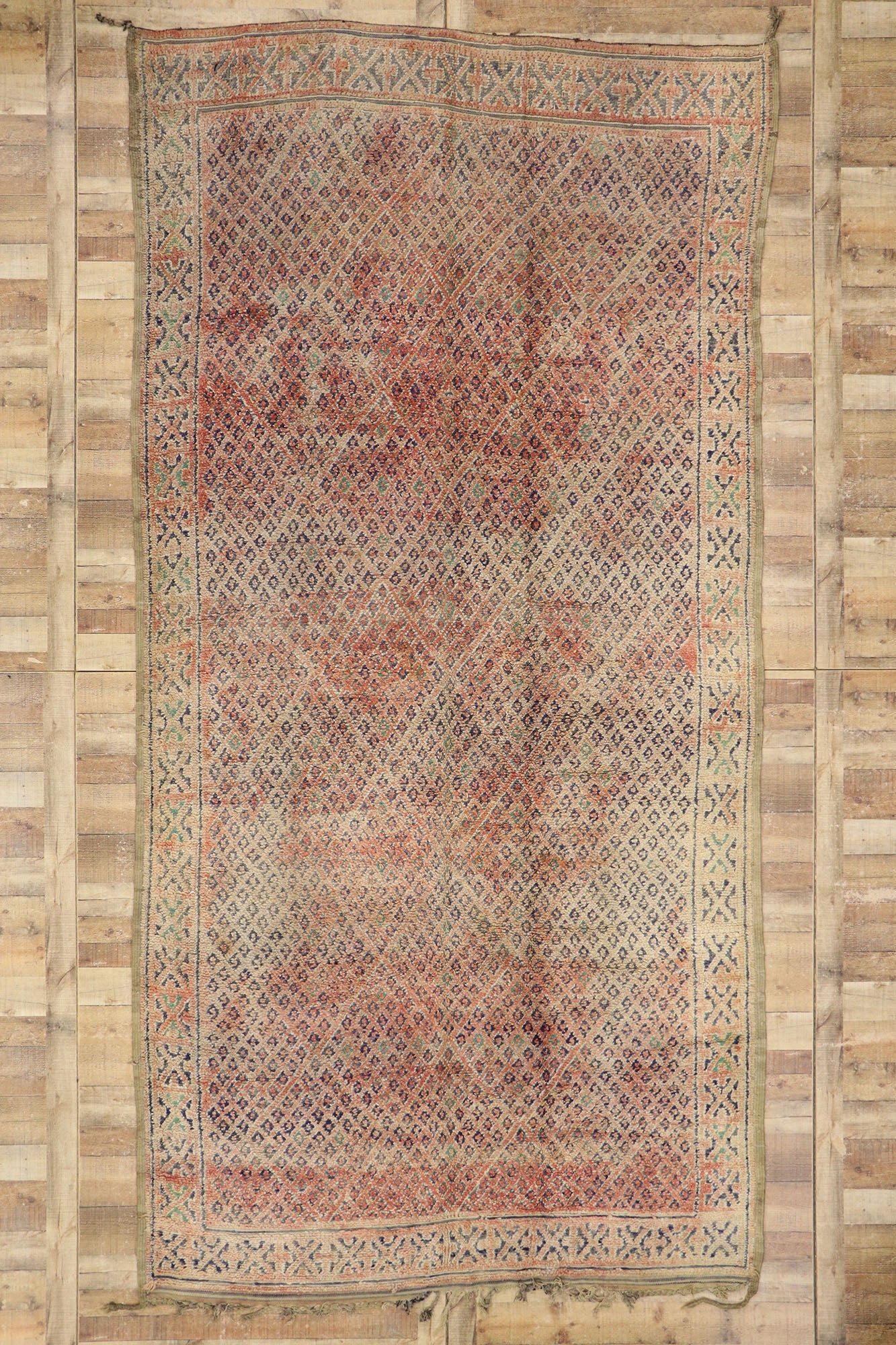 7 x 14 Vintage Beni MGuild Moroccan Rug 21438