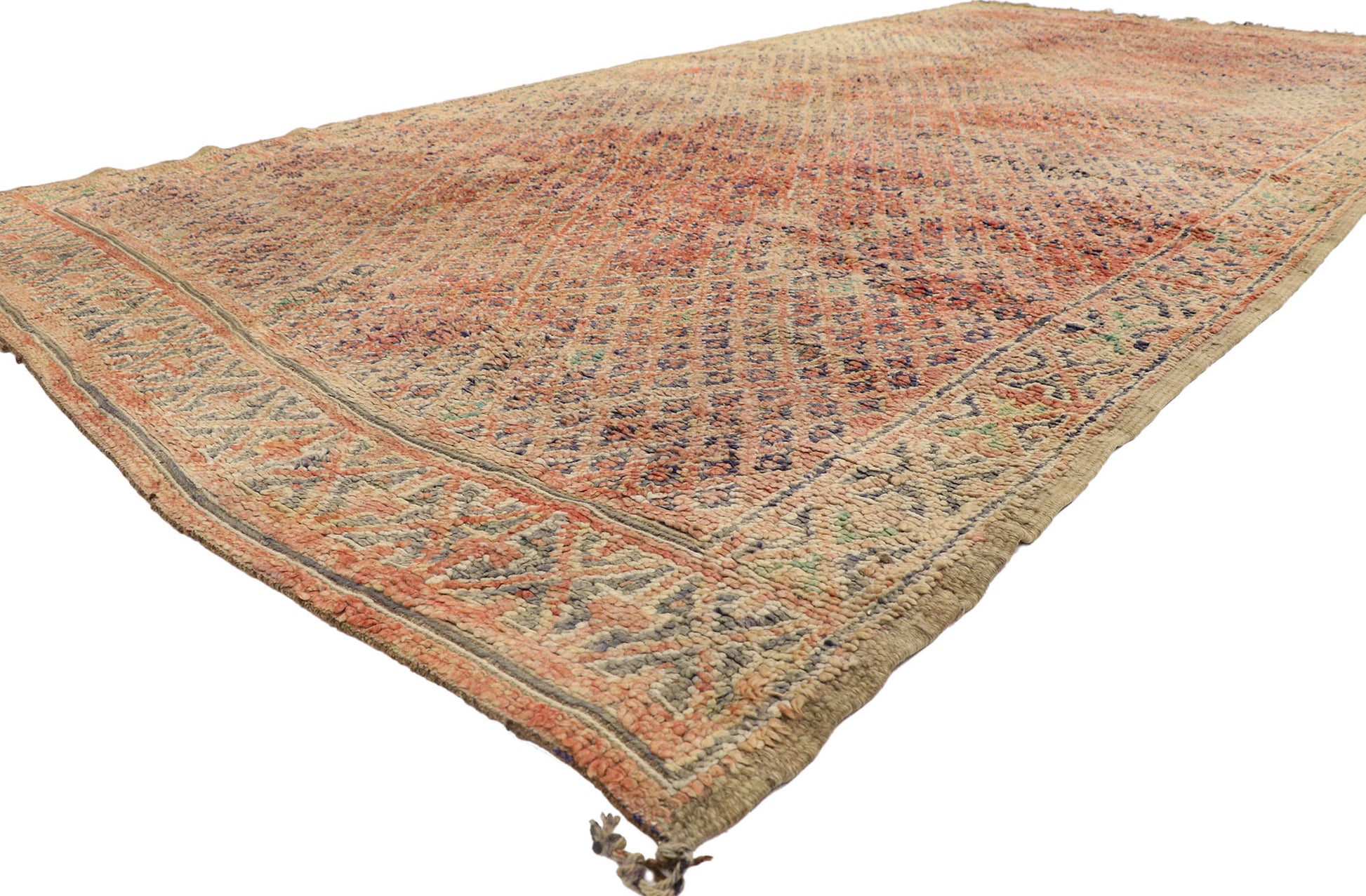 7 x 14 Vintage Beni MGuild Moroccan Rug 21438