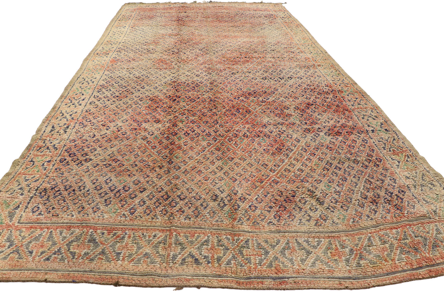 7 x 14 Vintage Beni MGuild Moroccan Rug 21438