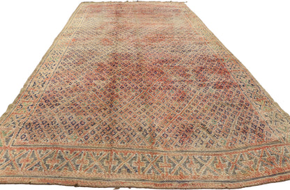 7 x 14 Vintage Beni MGuild Moroccan Rug 21438