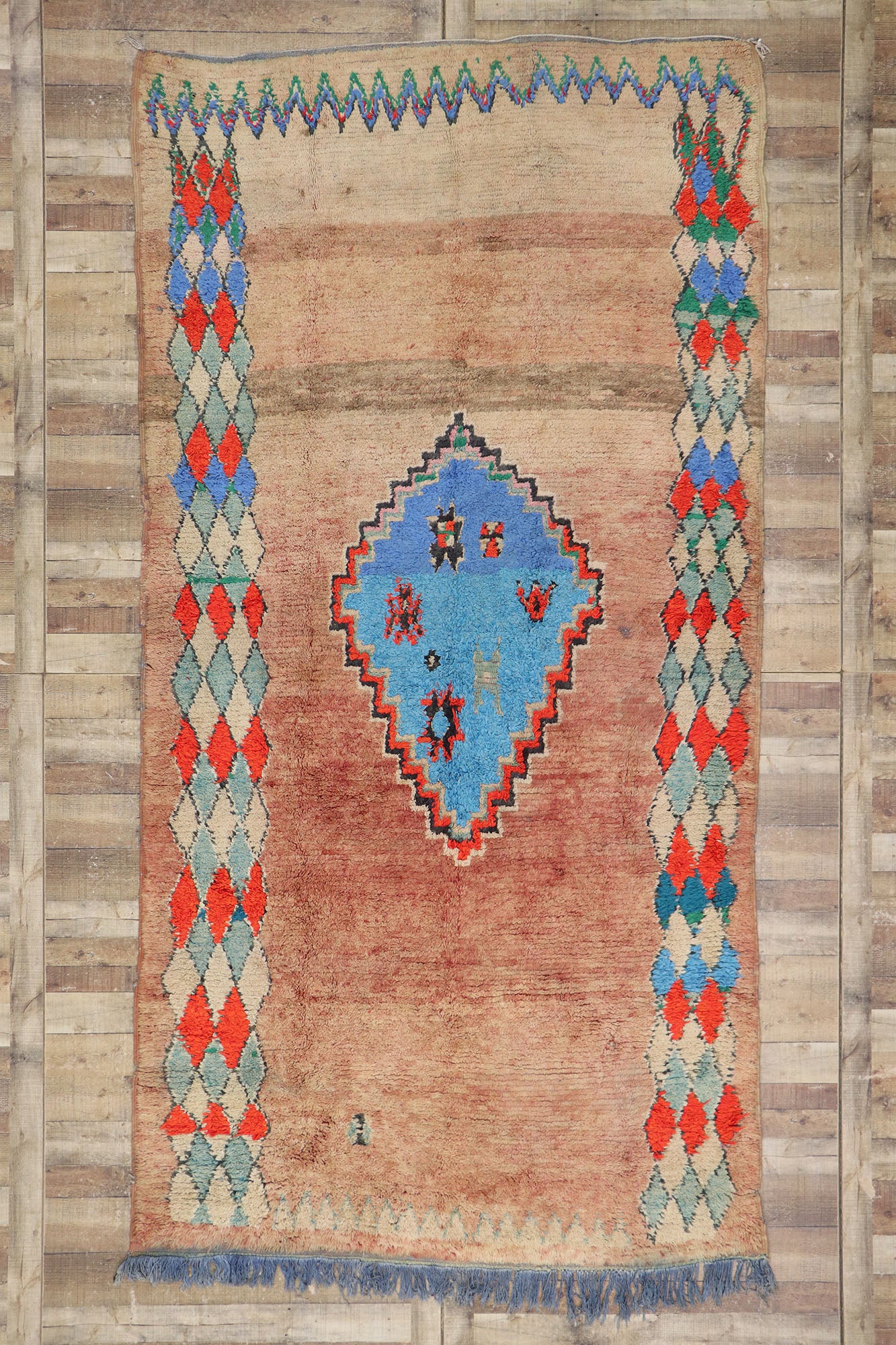 6 x 12 Vintage Boujad Moroccan Rug 21441