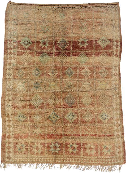 7 x 9 Vintage Beni MGuild Moroccan Rug 21442