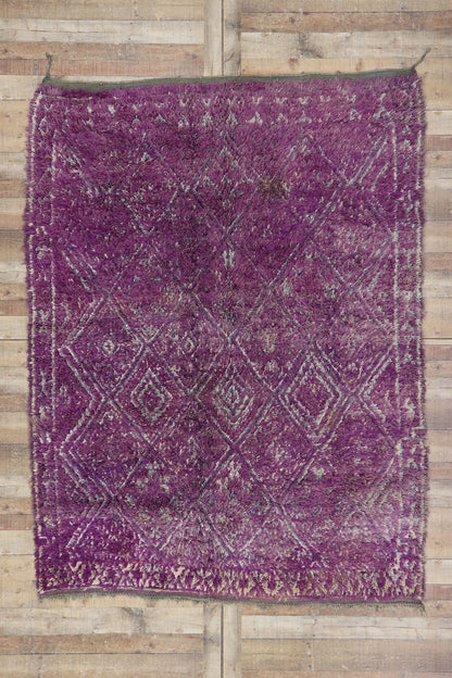 7 x 9 Vintage Purple Moroccan Rug 21453