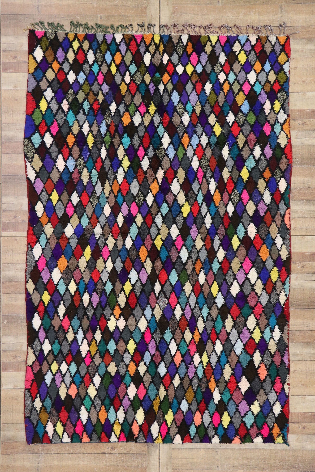 7 x 10 Vintage Moroccan Azilal Rug 21456