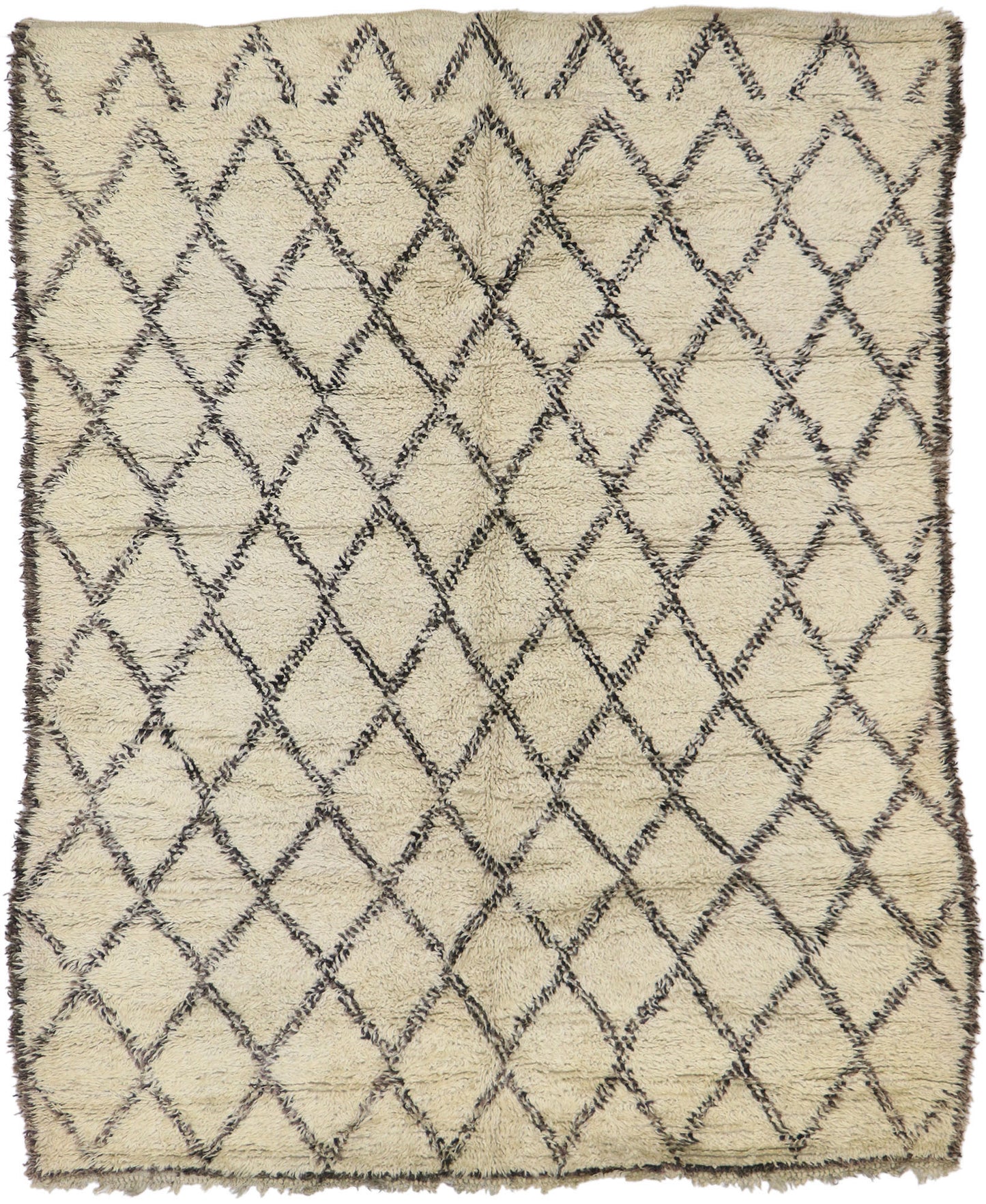 6 x 7 Vintage Beni Ourain Moroccan Rug 21459