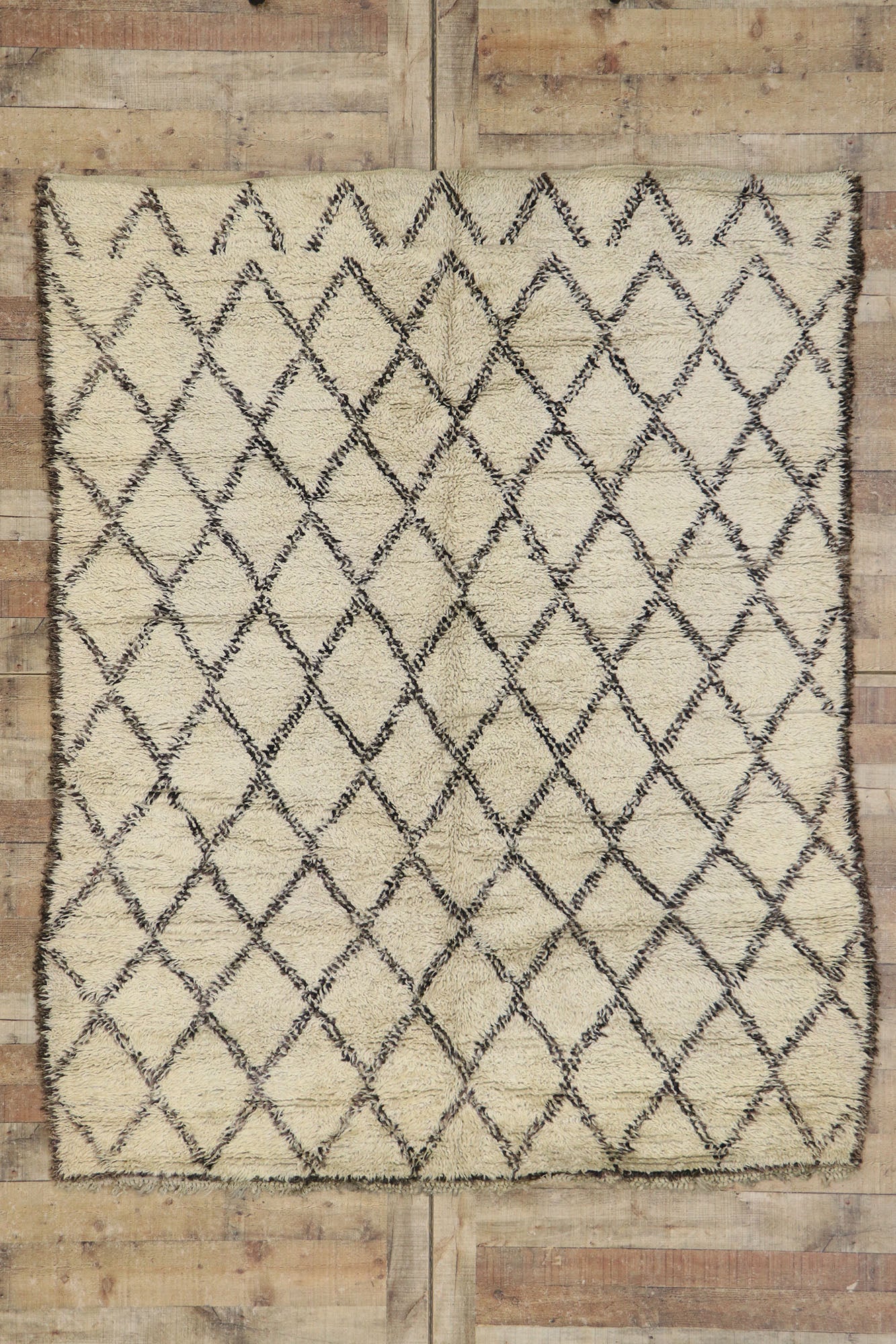 6 x 7 Vintage Beni Ourain Moroccan Rug 21459