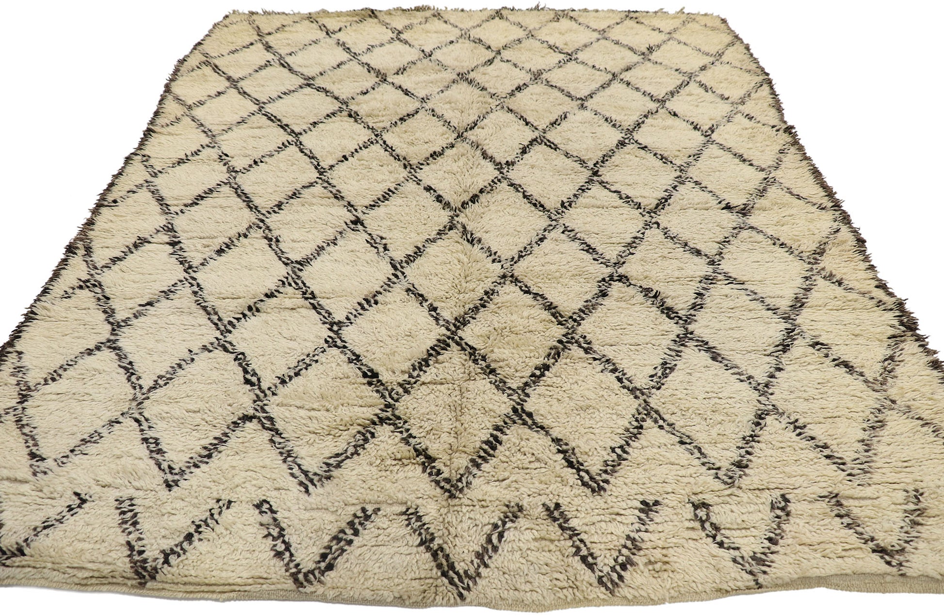 6 x 7 Vintage Beni Ourain Moroccan Rug 21459