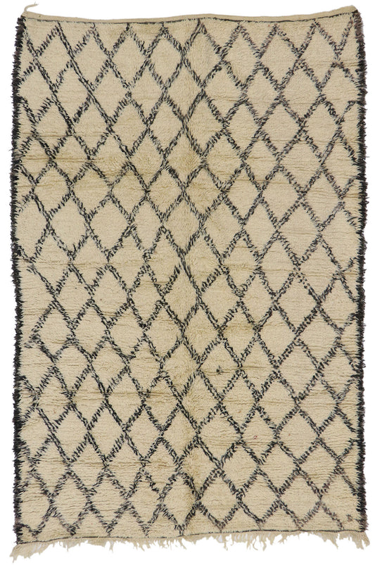 5 x 8 Vintage Moroccan Beni Ourain Rug 21461