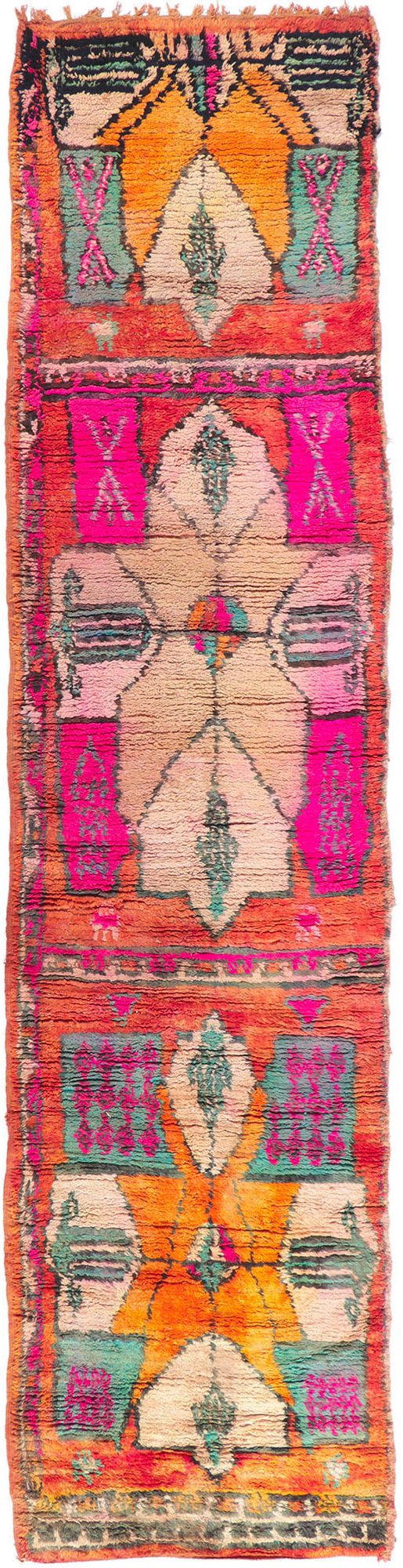 4 x 15 Vintage Boujad Moroccan Runner 21466
