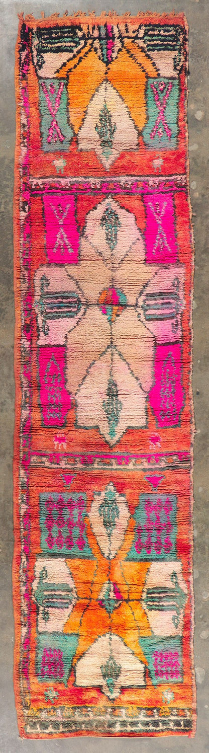 4 x 15 Vintage Boujad Moroccan Runner 21466