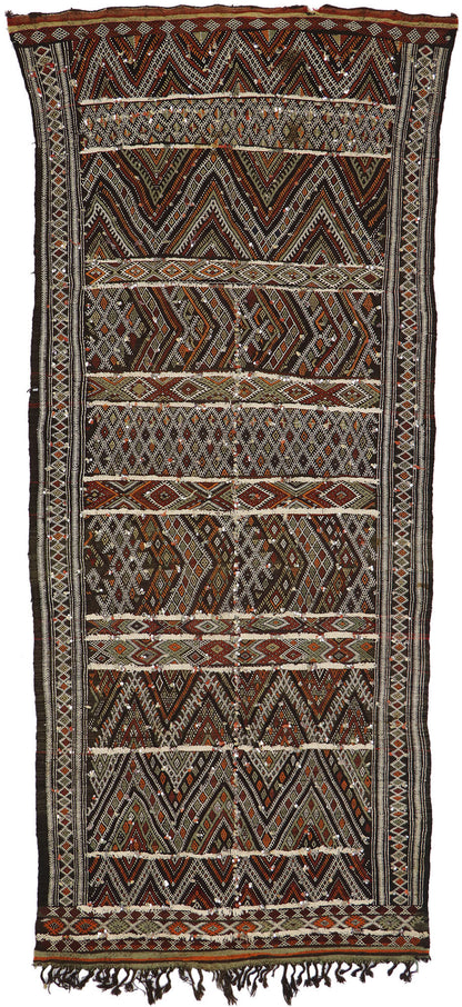 5 x 11 Vintage Zemmour Moroccan Kilim Runner 21470
