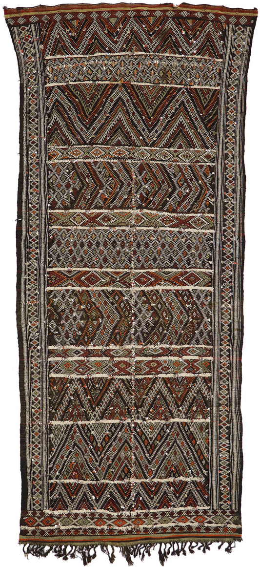 5 x 11 Vintage Zemmour Moroccan Kilim Runner 21470