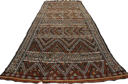 5 x 11 Vintage Zemmour Moroccan Kilim Runner 21470