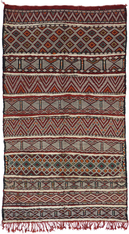 5 x 8 Vintage Zemmour Moroccan Kilim Rug 21471