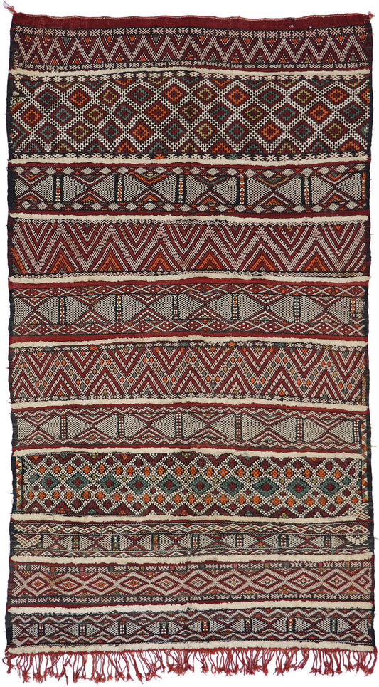 5 x 8 Vintage Zemmour Moroccan Kilim Rug 21471