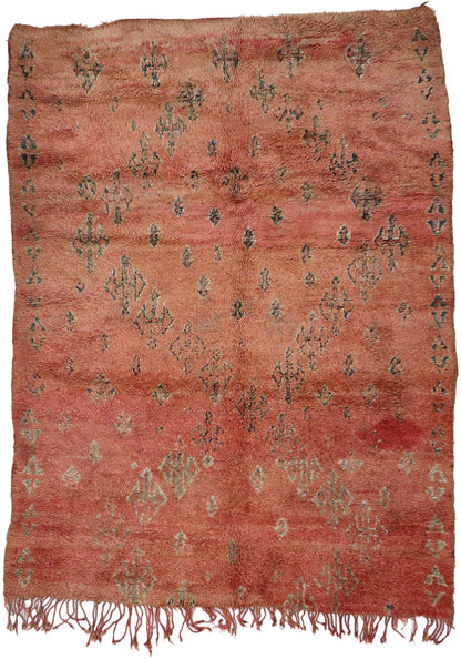 5 x 7 Vintage Red Boujad Moroccan Rug 21472