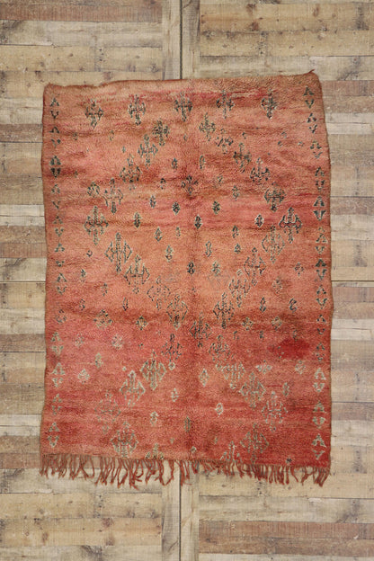 5 x 7 Vintage Red Boujad Moroccan Rug 21472