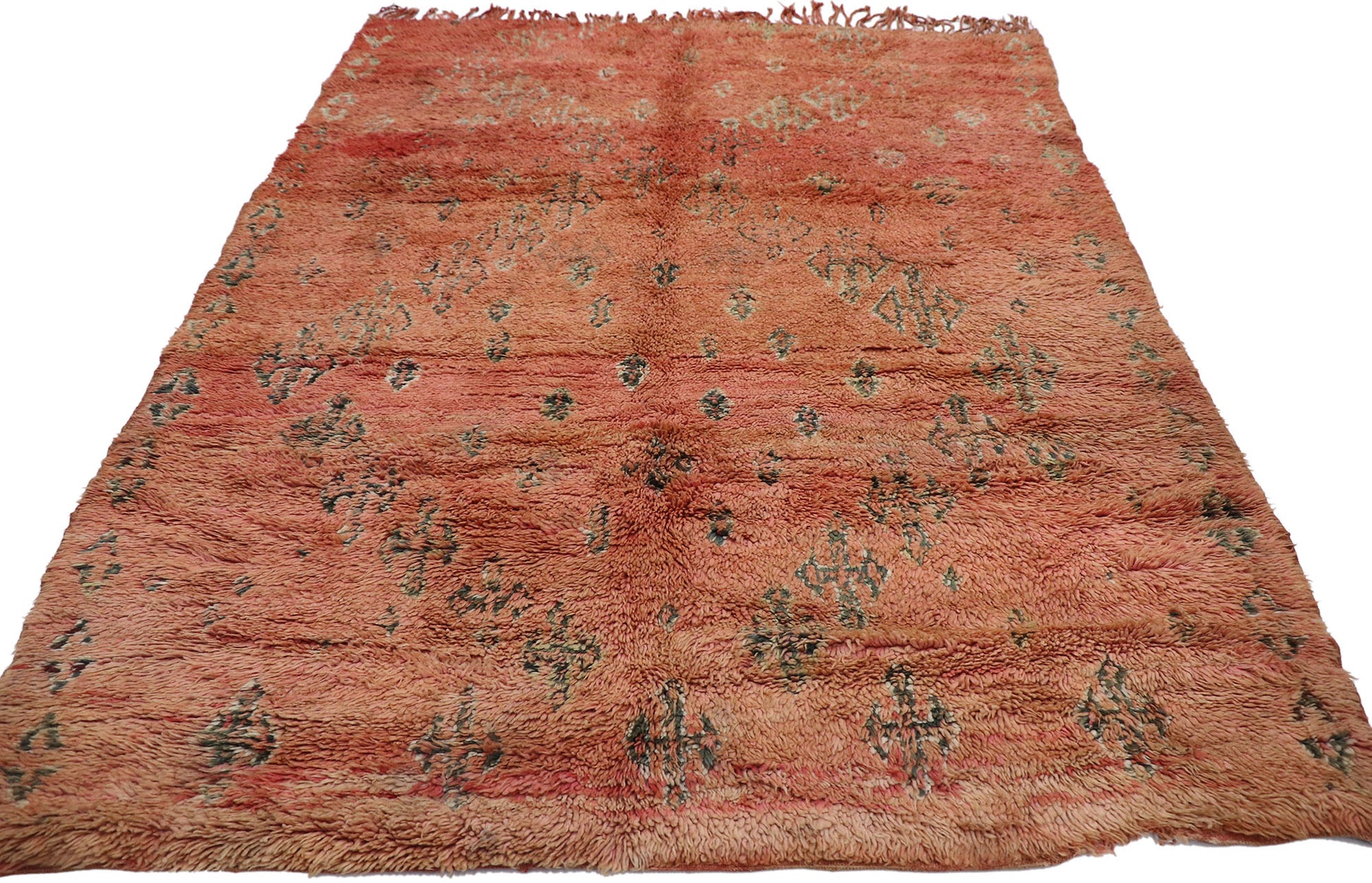 5 x 7 Vintage Red Boujad Moroccan Rug 21472
