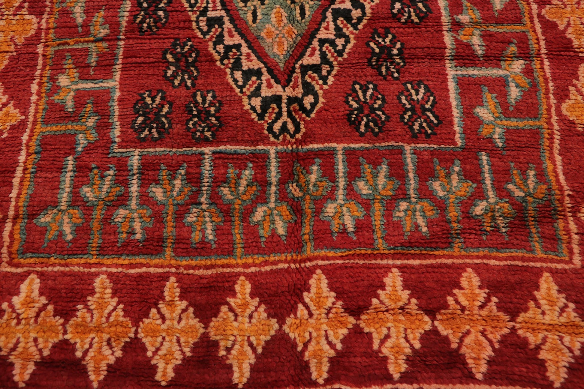 5 x 13 Vintage Red Boujad Moroccan Rug 21486